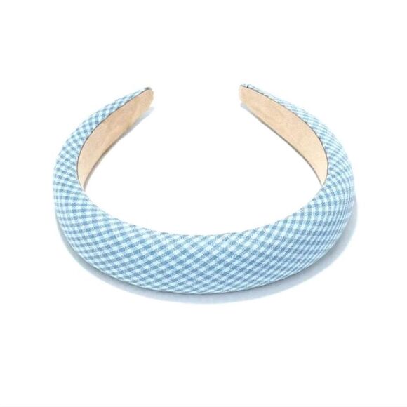 Blue Gingham Headband - Picture 2 of 5